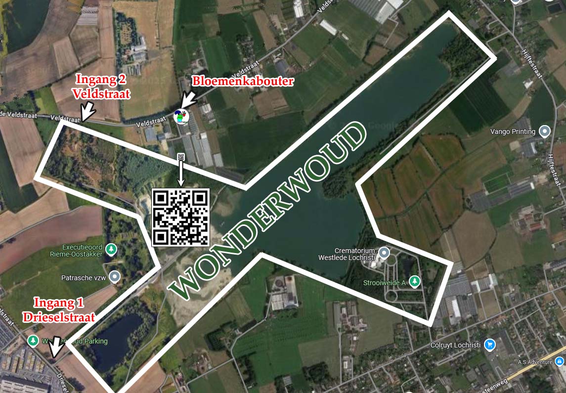 wonderwoud locaties ingangen